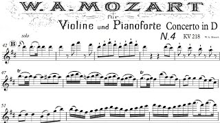 Mozart Violin Concerto No 4 in D K 218 1mv piano accompaniment [upl. by Velma482]