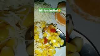 Sweet🌽 corn cheese  sauce sauce hotchili breakfast [upl. by Esilec]