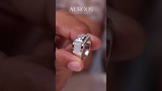 Mens Wedding Ring  Round Diamond Unique Wedding Ring For Him [upl. by Gwennie927]