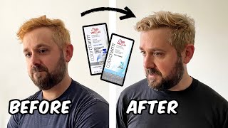 DIY Ash Blonde Toner at Home for Men · Wella T14 and 050 Additive [upl. by Neira350]