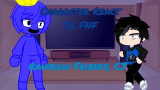 Character React To FNF Mod Part 2  Rainbow Friends Starlight Mayhem [upl. by Ydahs340]