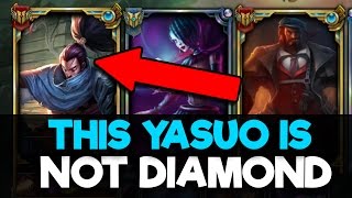 Placing a Bronze Yasuo Main in a DIAMOND Solo Q Game FLAMES RANK 10 CHALLENGER [upl. by Ainomar]