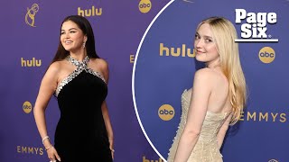 Emmys 2024 red carpet Selena Gomez Dakota Fanning and more stunning celebrity outfits [upl. by Nylrahc]