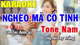 Karaoke Nghèo Mà Có Tình Tone Nam Nhạc Sống  Trọng Hiếu [upl. by Gillespie]