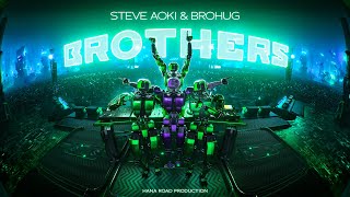 Steve Aoki amp BROHUG  Brothers OFFICIAL VISUALIZER [upl. by Arhaz405]