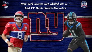 New York Giants Drop To 01  Is Daniel Jones Done  Ihmir SmithMarsette Signed  Cade Mays [upl. by Maggio]