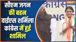 आंध्र प्रदेश के CM Jagan Mohan Reddy की बहन YS Sharmila कांग्रेस में हुई शामिल  Latest News [upl. by Trina523]