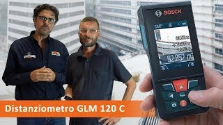 Nuovo distanziometro laser GLM 120 C Bosch caratteristiche e test di utilizzo [upl. by Ocin]