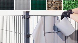 PVC Sichtschutzstreifen einfädeln  myHarry™  5 Farben  Sichtschutz in Doppelstabmattenzaun [upl. by Haas]