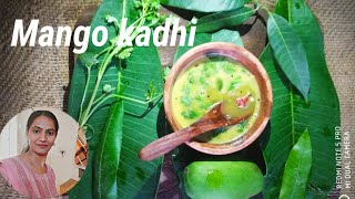 Spicy 🥭Mango Kadhi Recipe Authentic Maharashtrian Row Mango Curry कैरीची आमटी कढी [upl. by Dnaltroc]