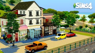 Cozy and Cute Shopping Street  Sims 4 Stop Motion Build  NoCC  Timelapse Build  Speed ​​Build [upl. by Yendahc]