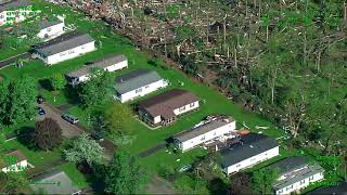 Aerial footage shows aftermath of Michigans EF2 tornado [upl. by Minerva]