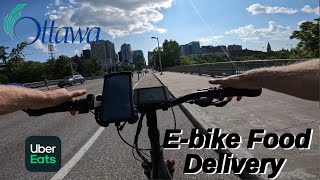 Uber Eats EBike Food Delivery In Ottawa On a Sunday Afternoon [upl. by Nollie]