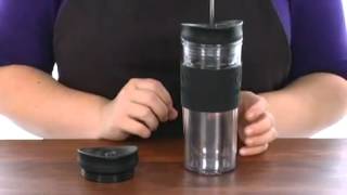 BODUM TRAVEL PRESS COFFEE MAKER WITH EXTRA LID 12 OZ SKU 7 [upl. by Myrta]