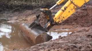 Digging out a pond with a JCBPart 4 [upl. by Idham640]