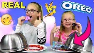 REAL FOOD vs OREOS CHALLENGE [upl. by Tuhn]