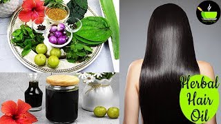 Homemade Herbal Hair Oil  How To Stop Hair Fall Naturally At Home  Hair Oil For Long amp Strong Hair [upl. by Ahsitel]