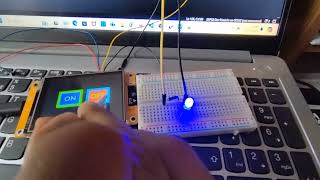 LVGL ESP32 2432S028R CYD Buttons to turn LED on and offBeginner [upl. by Laural]