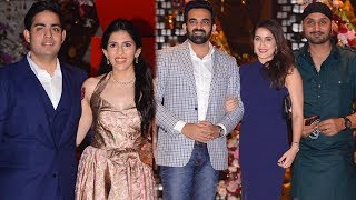 Zaheer Khan His Wife Sagarika Ghatge amp Harbhajan Singh At Akash Ambani’s Engagement Ceremony [upl. by Konstantine]