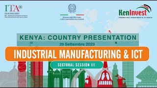 KENYA Country Presentation  MANUFACTURING amp ITC Sector [upl. by Notrom]