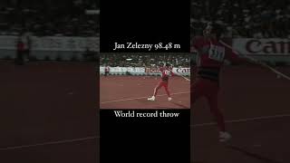 javelin throw World record Jan Zelezny 9848m🔥🔥 youtubeshorts javelin javelinthrow india fitnes [upl. by Taite372]