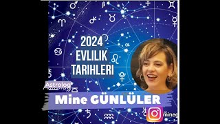 2024 EVLİLİK İÇİN UYGUN VE DİKKAT EDİLMESİ GEREKEN TARİHLER [upl. by Hintze635]