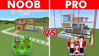 Minecraft NOOB vs PRO SAFEST SECURITY HOUSE BUILD CHALLENGE TO PROTECT FAMILY [upl. by Anilat343]