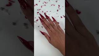 Holiday Nail Art  Cranberry  Classic Red Glitter  Light Elegance gelanailpolish hemafree [upl. by Massie]