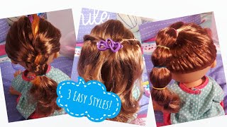 3 EASY Doll Hairstyles Tutorial 💇‍♀️💖 Baby Alive Cute Hairstyles Baby [upl. by Coralyn832]