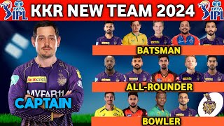 IPL 2024  Kolkata Knight Riders Team Full Squad  KKR Full Squad 2024  KKR New Players List 2024 [upl. by Durman123]