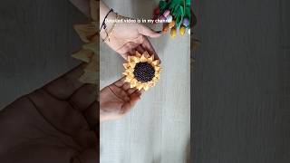 Making a sunflower from old diya  old diya reuse ideas [upl. by Eciralc]