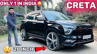 😱🔥Creta को बना दिया Black Beast 😱🔥Imported Bumpers 20inch Alloy Wheels 4 lakh की Modification [upl. by Tigges]