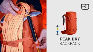 PEAK DRY wetterfester Hochtourenrucksack Deutsch  ORTOVOX [upl. by Neeham]