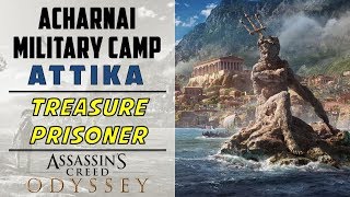 Acharnai Military Camp Attika  Loot Treasure amp Prisoner Location  ASSASSINS CREED ODYSSEY [upl. by Atineb]