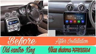 Installed Android stereo Hyundai Santro  Santro modified  Santro double din [upl. by Elisabet]