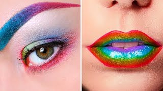 15 MAQUILLAJES COLORIDOS DE ARCO IRIS TIENES QUE INTENTAR [upl. by Carney]