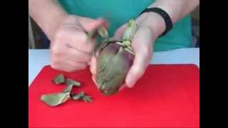 Comment préparer un artichaut violet  How to prepare a small artichoke [upl. by Ferdinana]