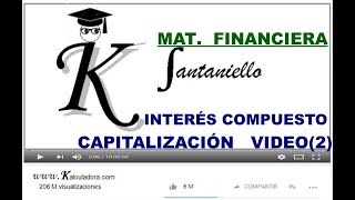 INTERÉS COMPUESTO Capitalización VIDEO2 [upl. by Oel]