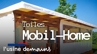 Bâche terrasse mobil home  configurez votre toile sur mesure [upl. by Akcirderf643]