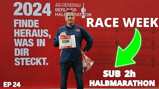 Sub 2h Berlin Halbmarathon  RACE WEEKRACE [upl. by Hayouqes]