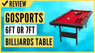 GoSports 6ft or 7ft Billiards Table  Portable Pool Table Review [upl. by Freytag]