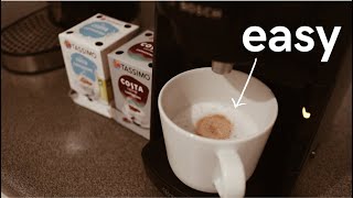 How to make a Cappuccino with Tassimo Suny coffee machine  Costa [upl. by Irolam83]