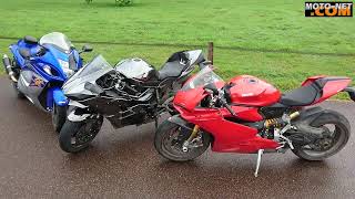 En direct de notre comparatif Ninja H2 Panigale 1299 S et Hayabusa [upl. by Haceber]