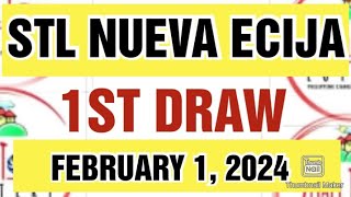 STL NUEVA ECIJA RESULT TODAY 1ST DRAW FEBRUARY 1 2024 1030AM [upl. by Guinevere122]