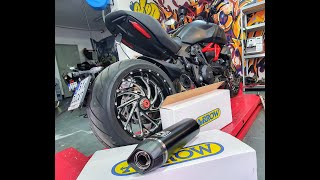 Ducati Diavel 1260s 21 exhaust Arrow sound [upl. by Hcab566]