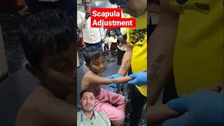 Scapula adjustment scapula chiropractor scapular physiotherapy adjustment baby sports funny [upl. by Seys38]