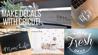 How to Make Decals with Cricut  Cricut Maker Explore Air 2 [upl. by Galer]