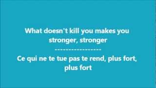 Glee  What doesnt kill you Stronger  Paroles amp Traduction [upl. by Andriette658]