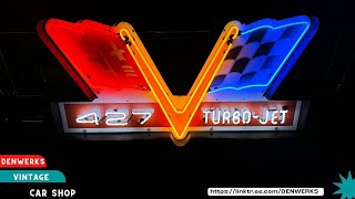 427 Turbojet Neon Sign Denwerks Automobilia Chevelle Corvette Chevrolet Petroliana [upl. by Turoff]