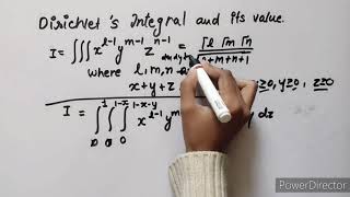 Dirichlets theorem for three variable  gamma function lec3 [upl. by Charmaine489]